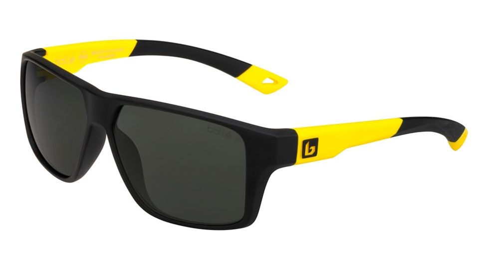 Bolle Brecken Floatable Sunglasses, Black / Yellow, Polarized TNS 12460