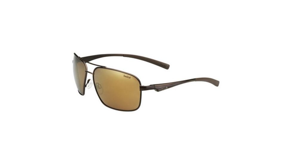 Bolle Brisbane Sunglasses, Matte Brown Frame, AG-14 Oleo AF Lens, Polarized, 11802