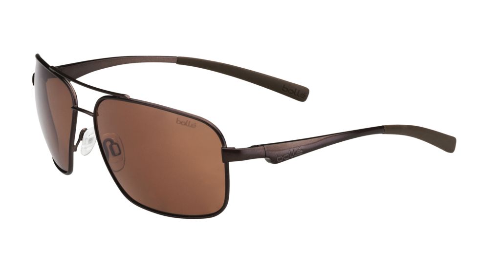 Bolle Brisbane Sunglasses,Matte Brown Frame,A-14 Oleo AF Lens,Polarized,11801