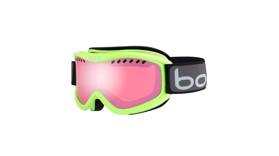Bolle Carve Ski/Snowboard Goggles,Shiny Green Frame,Vermillon Gun Lens 21265