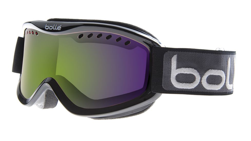 Bolle Carve Ski/Snowboard Goggles - Black Green Fade Frame and Green Emerald Lens 20993