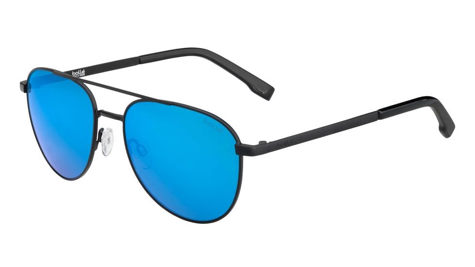 Bolle Evel Sunglasses, Matte Black, Brown Blue 12536