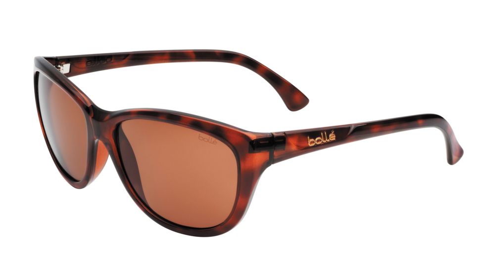 Bolle Greta Sunglasses - Women's, Shiny Tortoise Frame, Polarized A-14 Oleo AR Lens, 11761