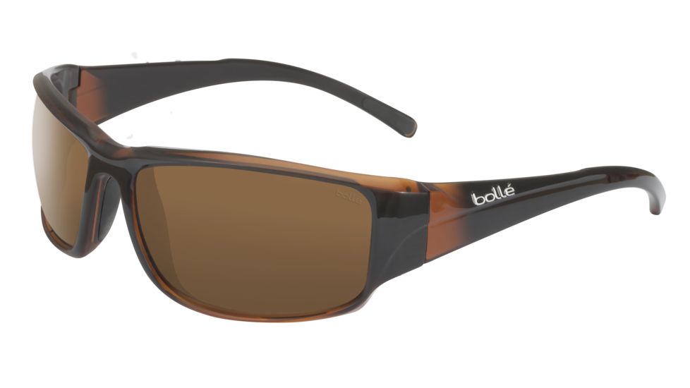 Bolle Keelback Sunglasses,Matte Brushed Brown Frame,AG-14 Oleo AF Lens,Polarized,11905