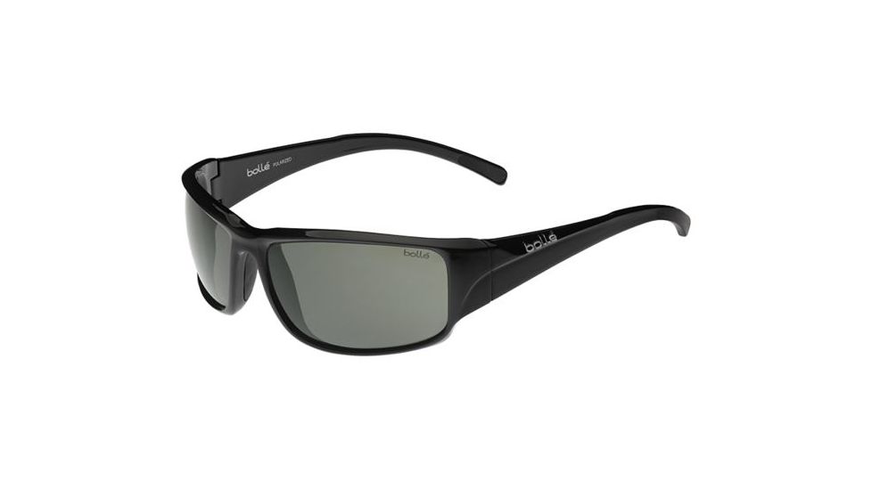 Bolle Keelback Sunglasses, Shiny Black Frame, TNS Oleo AF Lens, Polarized, 11901