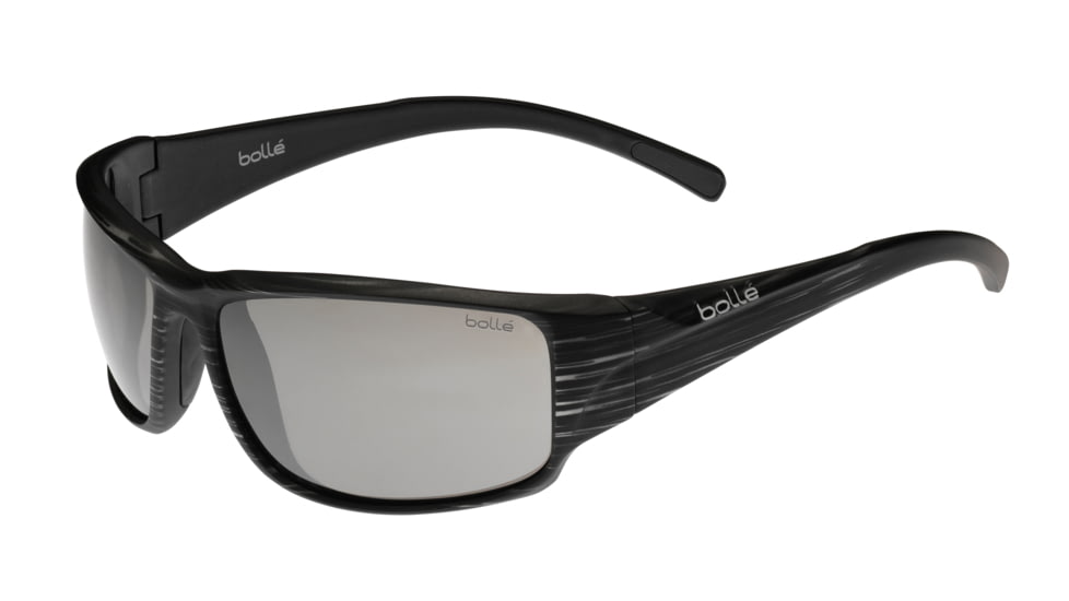 Bolle Keelback Sunglasses,Shiny Gun/Brushed Grey Frame,TNS Gun Lens,11907