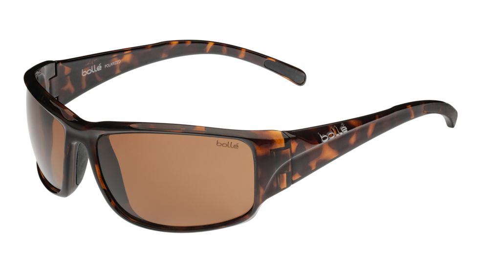 Bolle Keelback Sunglasses,Shiny Tortoise Frame,A-14 Oleo AF Lens,Polarized,11900