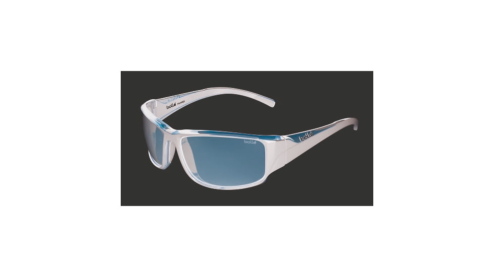 Bolle Keelback Sunglasses, Shiny Black/Brown Frame, TLB Dark Rectangle Lens, 12116