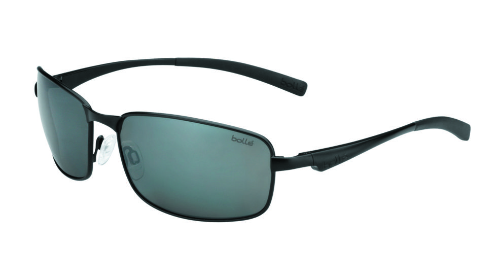 Bolle Key West Sunglasses, Matte Black Frame, Polarized TNS Gun Oleo AF Lens, 11795