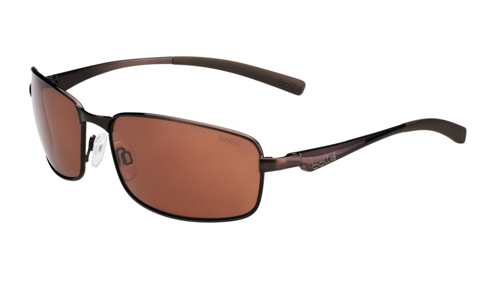 Bolle Key West Sunglasses, Shiny Brown Frame, Polarized A-14 Oleo AF Lens, 11792