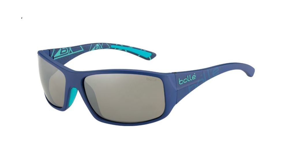 Bolle Kingsnake Sunglasses, Matte Blue Frame, Polarized, TNS Gun oleo AF, 12122