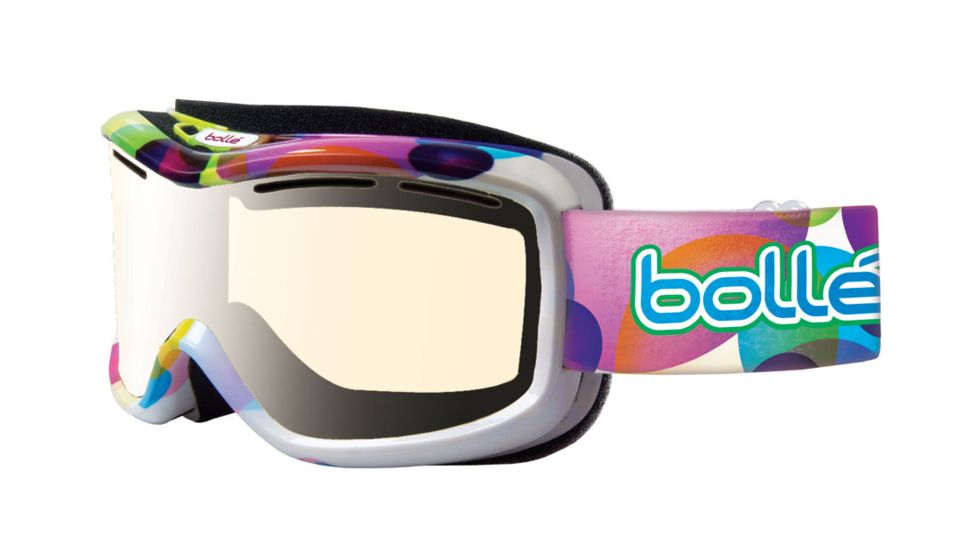 Bolle Monarch Ski/Snowboard Goggles, Bubbles Frame, Amber Gun Lens 20648