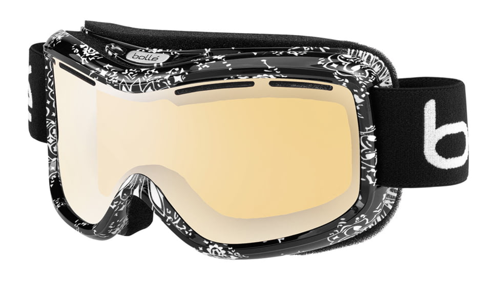 Bolle Monarch Ski/Snowboard Goggles - Black Bandana Frame and Amber Gun Lens 20943