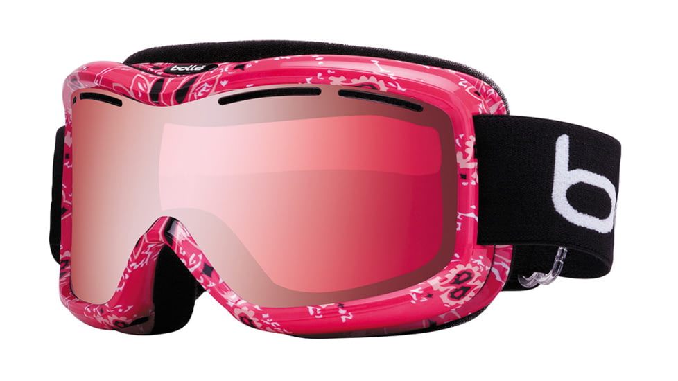 Bolle Monarch Ski/Snowboard Goggles - Pink Bandana Frame and Vermillon Gun Lens 20947