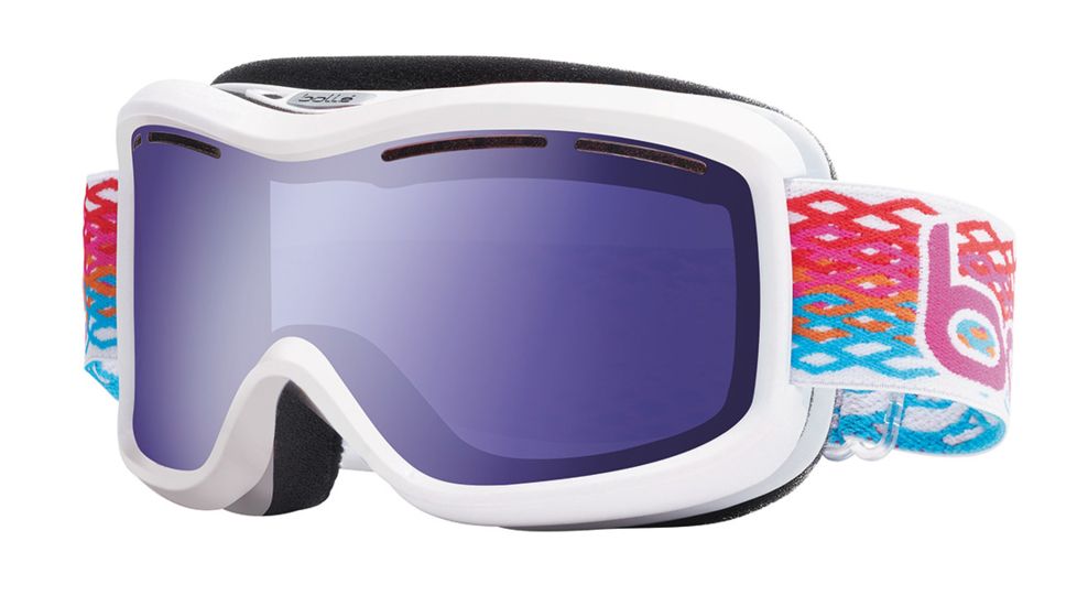 Bolle Monarch Ski/Snowboard Goggles - White Diamond Frame and Aurora Lens 20940