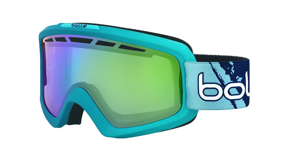 Bolle Nova II Goggles, Matte Blue Gradient Frame, Green Emerald Lens, 21466