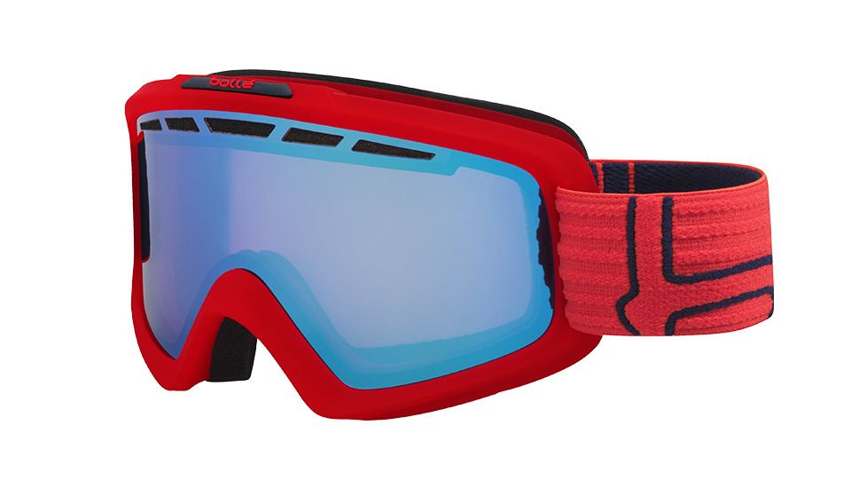Bolle Nova II Goggles, Matte Red and Blue Frame, Aurora Lens, 21468