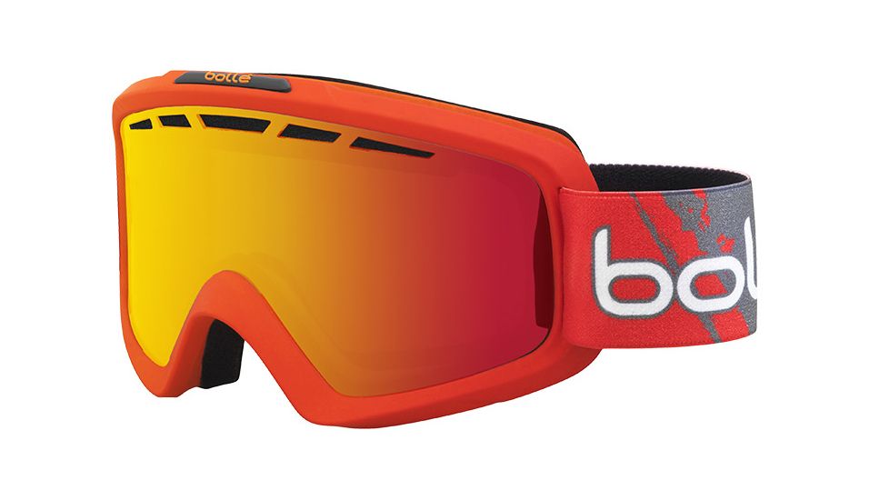 Bolle Nova II Goggles, Matte Red Gradient Frame, Fire Orange Lens, 21469
