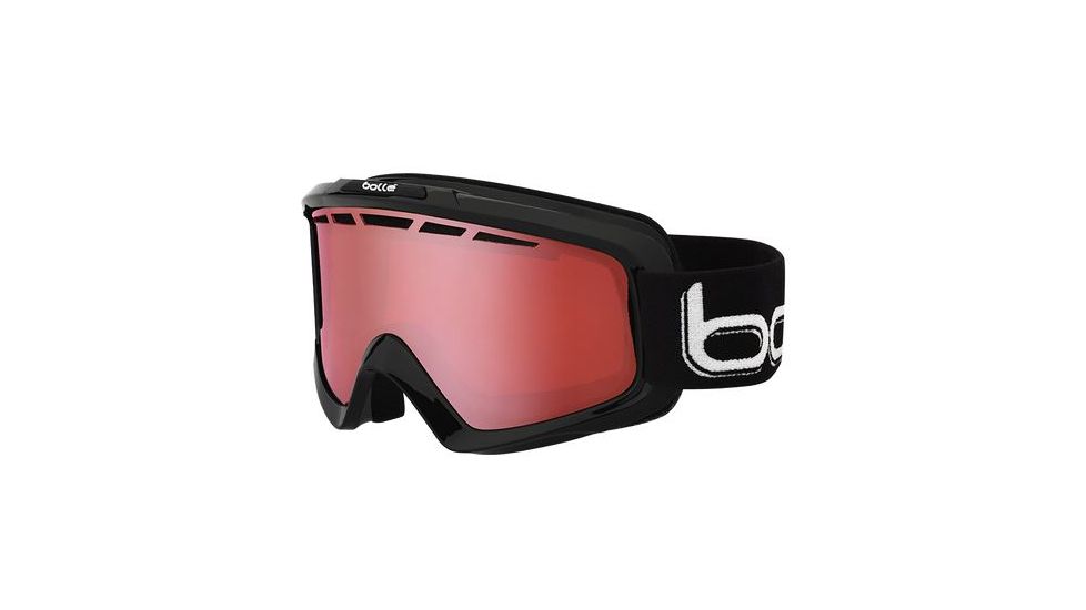 Bolle Nova II Ski/Snowboard Goggles,Shiny Black Frame,Vermillon Lens 21084