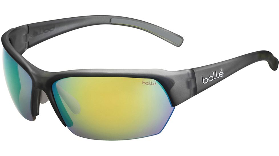 Bolle Ransom  Sunglasses, Polarized Brown Emerald Oleo AF, Satin Crystal Gray 11806