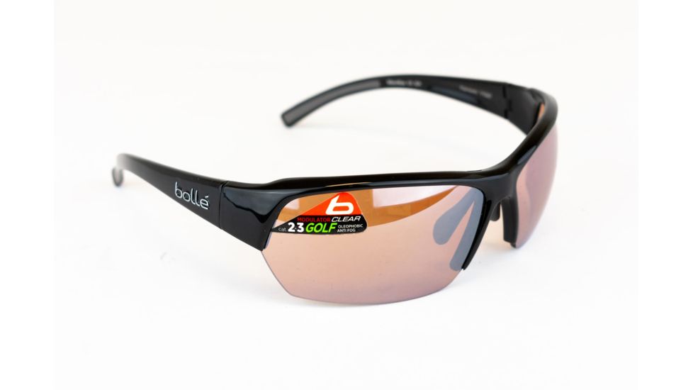 Bolle Ransom Sunglasses,Shiny Black Frame,Modulator V3 Golf OLEO AF Rectangle Lens 11527FOH