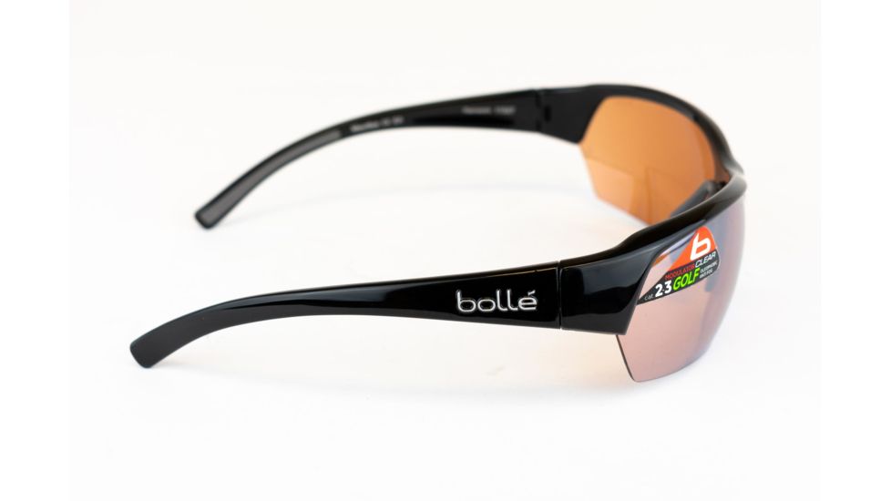 Bolle Ransom Sunglasses,Shiny Black Frame,Modulator V3 Golf OLEO AF Rectangle Lens 11527FOH