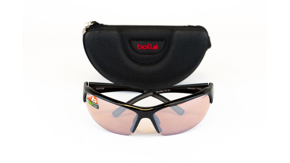 Bolle Ransom Sunglasses,Shiny Black Frame,Modulator V3 Golf OLEO AF Rectangle Lens 11527FOH