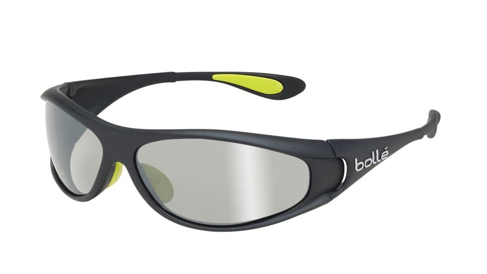 Bolle Spiral Sunglasses, Shiny Black/Green 11706