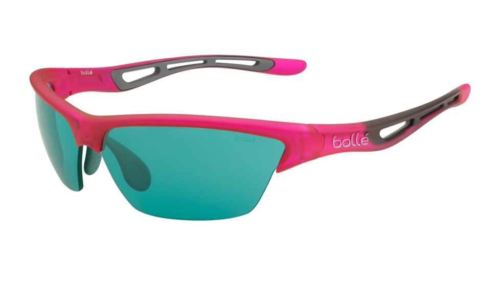 Bolle Tempest Sunglasses,Crystal Pink Frame,CompetiVision Gun Oleo AF Lens,12015