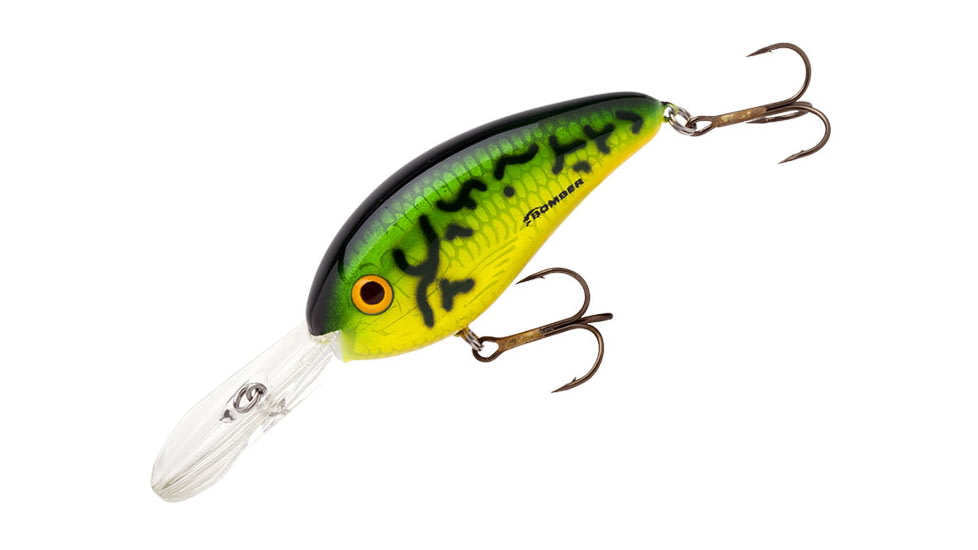 Bomber Fat Free Shad Crankbait, 3in, 1oz, Dances Fire Tiger, BD7FDFT