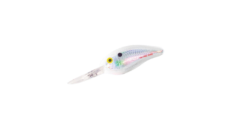 Bomber Fat Free Shad Crankbait, 3in, 1oz, Dances Pearl White, BD7FDPW