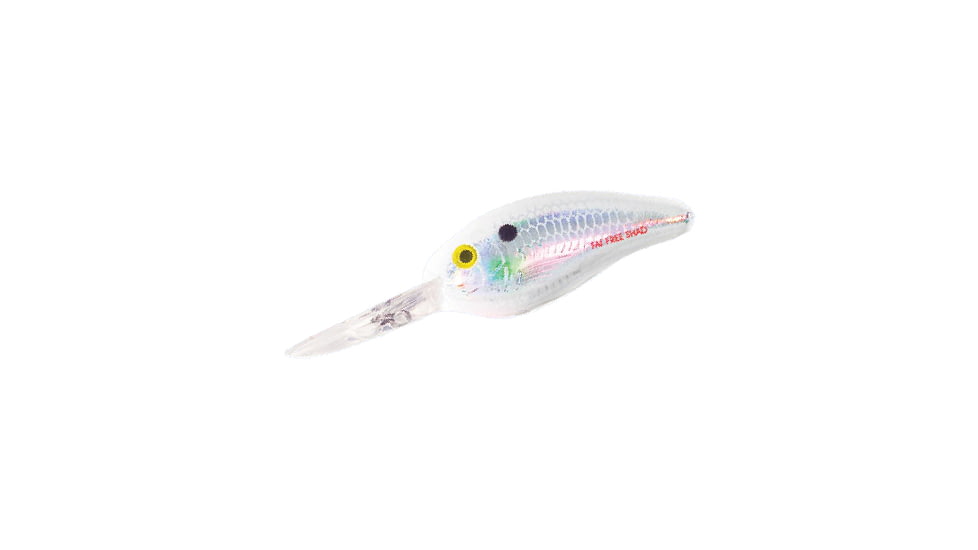 Bomber Fat Free Shad Fingerling Crankbait, 2 3/8in, Dances Pearl White, BD5FDPW