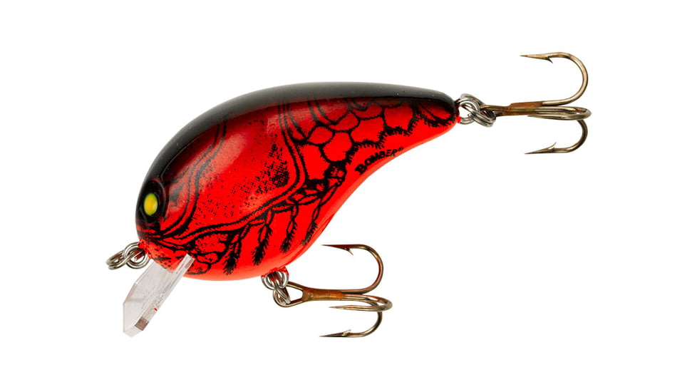 Bomber Model 5A Square Crankbait, 2in, 3/8z, Apple Red Crawdad, B05SLXC5