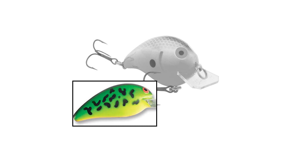 Bomber Model 5A Square Crankbait, 2in, 3/8z, Fire Tiger, B05SLFT