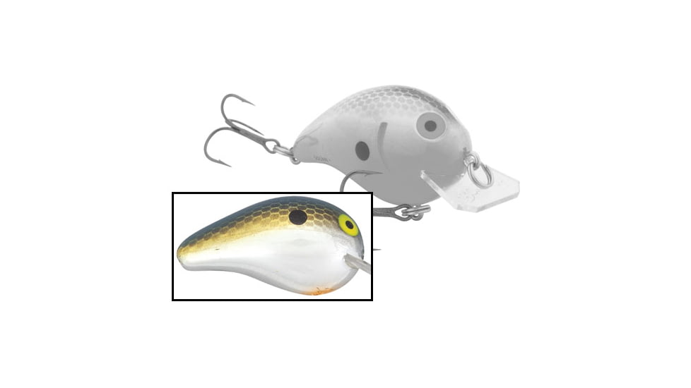Bomber Model 5A Square Crankbait, 2in, 3/8z, Foxy Momma, B05SLFMM