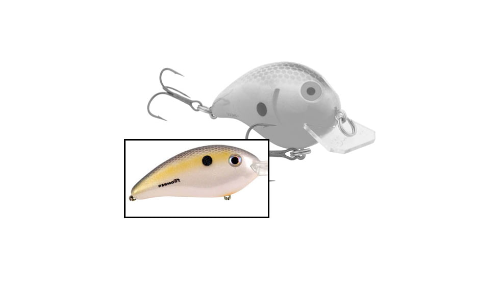 Bomber Model 5A Square Crankbait, 2in, 3/8z, Foxy Shad, B05SLFS