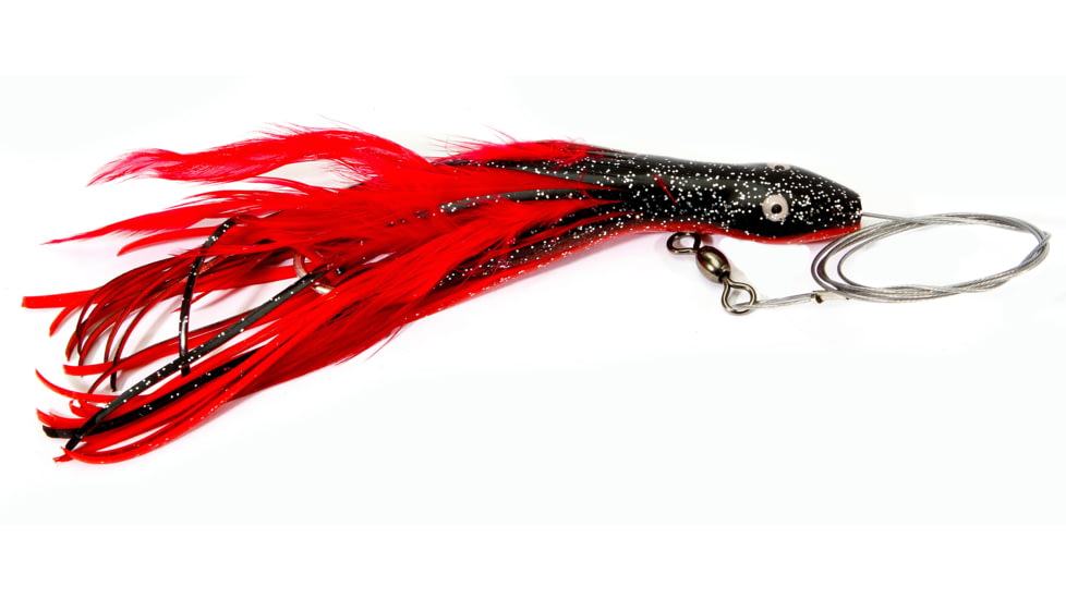 Boone Bait Dolphin Rig Trolling Lure, 1-1/2oz, 6-1/2in, Red/Black, 9162