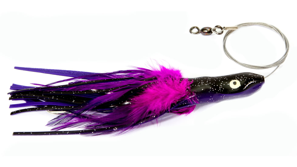 Boone Bait Dolphin Rig Trolling Lure, 2oz, 6-1/2in, Purple/Black, 9231