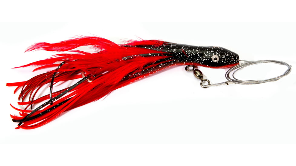 Boone Bait Dolphin Rig Trolling Lure, 2oz, 6-1/2in, Red/Black, 9262