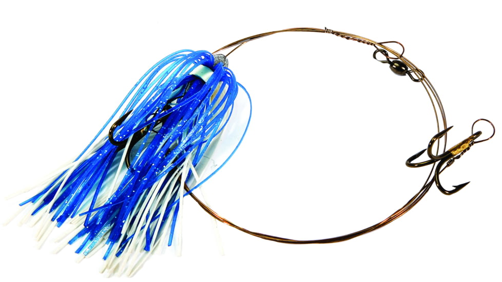Boone Bait Duster Rig Live Bait Rig, 2 #4 Trebles, 1/8oz, Duster Blue/White, 1147