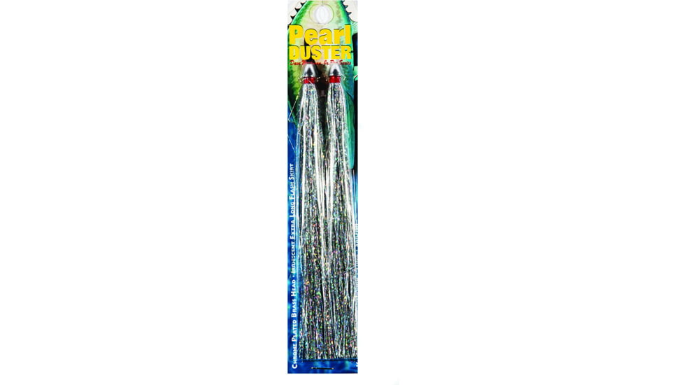 Boone Bait Pearl Duster, 6-3/4in, Silver Mylar, 2/Pack, 653
