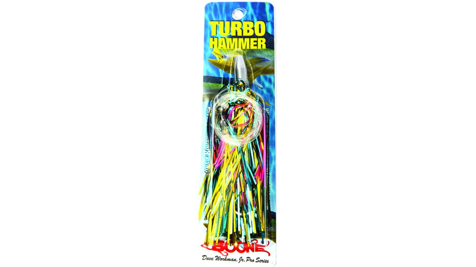 Boone Bait Turbo Hammer Rigged Trolling Lure, 5 1/2in 6/0 Hook, 3/4oz, Green/Gold, 18903
