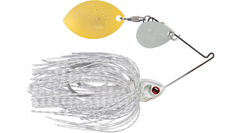 Booyah Covert Finesse Spinnerbait, Nickel Colorado Gold Oklahoma Blade, 1/2oz, 4in, Wt Silvrscl/Prlhd, BYCVF12NCGOK728