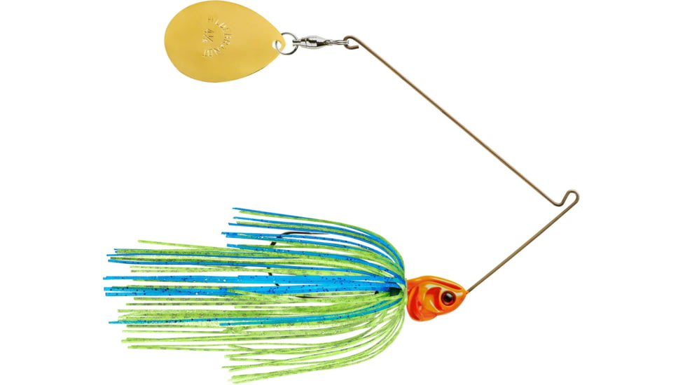 Booyah J.C. Covert Spinnerbait, 3/8oz, G Col Blue Chart/Org Hd, BYCVS38GC725O