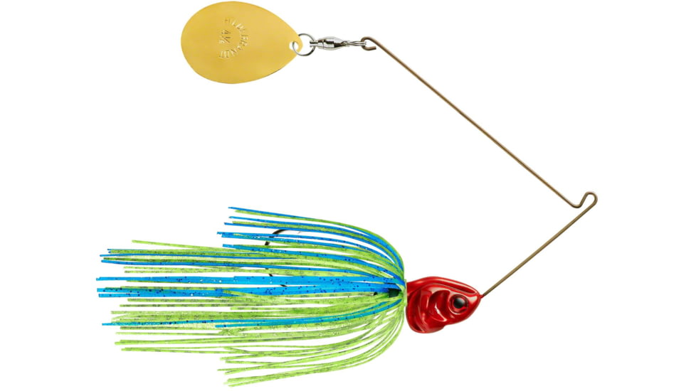 Booyah J.C. Covert Spinnerbait, 1/2oz, G Col #4 Blue Chart/Rd Hd, BYCVS12G4C725
