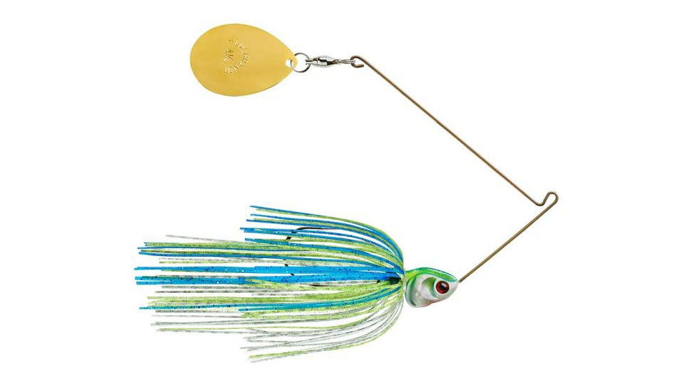 Booyah J.C. Covert Spinnerbait, 3/8oz, G Col Wt/Chart/Blue, BYCVS38GC730
