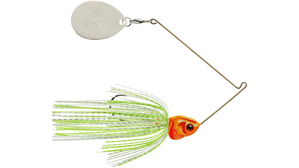 Booyah J.C. Covert Spinnerbait, 1/2oz, Nic Col Wt Cht Slvsc/Org Hd, BYCVS12NC729O