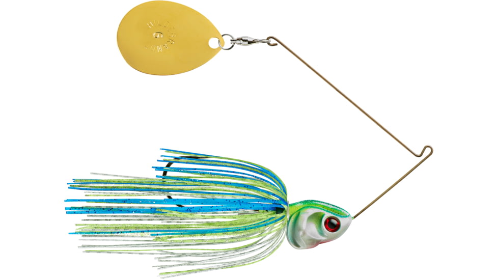 Booyah J.C. Covert Spinnerbait, 1oz, G Col Wt/Chart/Blue, BYCVS1GC730