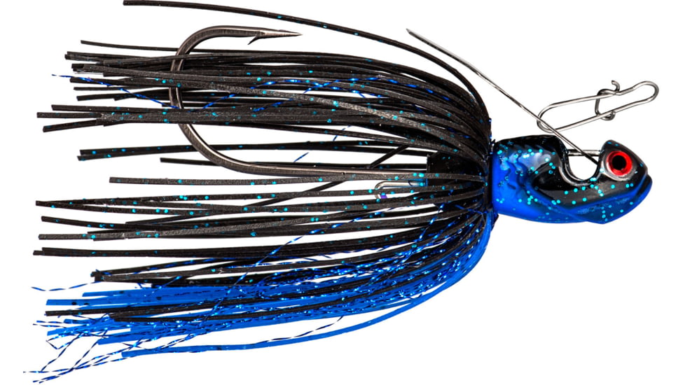 Booyah Melee Jig, 1/2 oz, 3.25 in, Black Blue/Black Blade, BYMLE1274