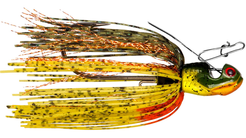 Booyah Melee Jig, 3/8 oz, 3/8 oz, 3.25 in, Brush Fire/Black Blade, BYMLE3870